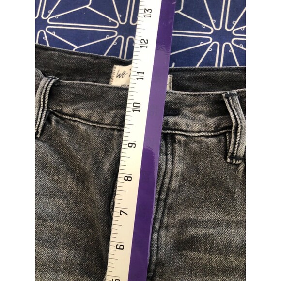We The Free Free People High Rise Denim Shorts 30 /10 Button Fly Distressed Raw - Picture 10 of 14